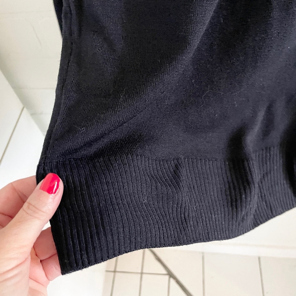 Zara Men's Knit Sweater Turtle neck 100% wool Black Minimalist Old money Sz L - Picture 5 of 10